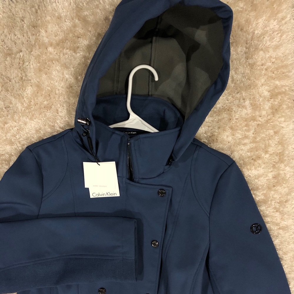 Calvin Klein water resistant trench coat large - Picture 2 of 8